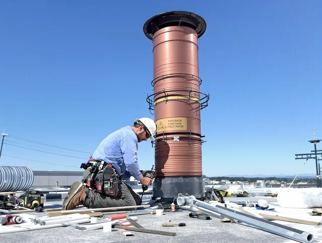 Installed chimney liner by Miami Beach Chimney Sweep in Miami Beach, FL