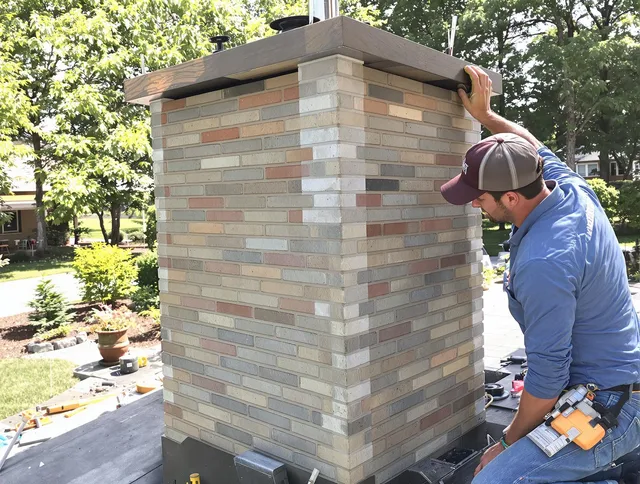 Miami Beach Chimney Sweep completing a modern chimney remodel in Miami Beach, FL