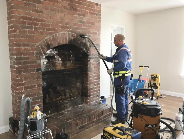 Miami Beach Chimney Sweep expert performing detailed chimney sweep in Miami Beach, FL