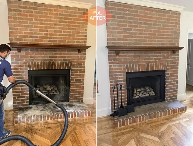 Miami Beach Chimney Sweep carefully sanitizing a fireplace in Miami Beach, FL