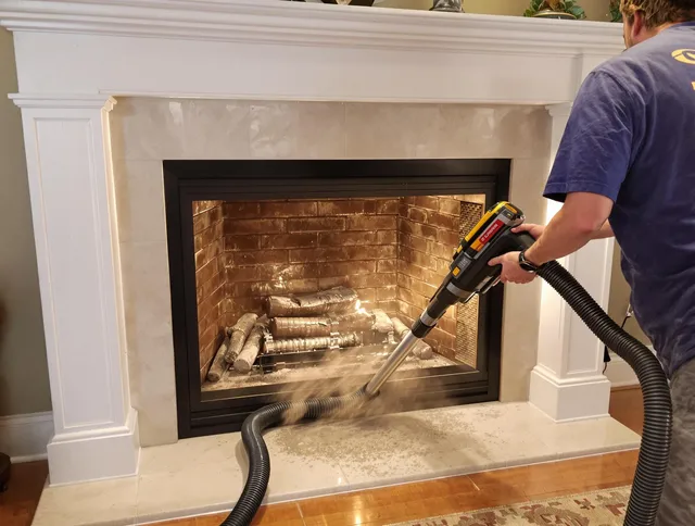 Fireplace cleaning performed by Miami Beach Chimney Sweep in Miami Beach, FL
