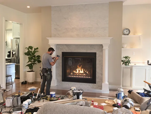Newly installed fireplace by Miami Beach Chimney Sweep in Miami Beach, FL